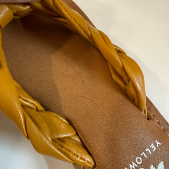 Yellow Box Women's Braided Sandals - Mustard and Brown - Picture 2 of 5